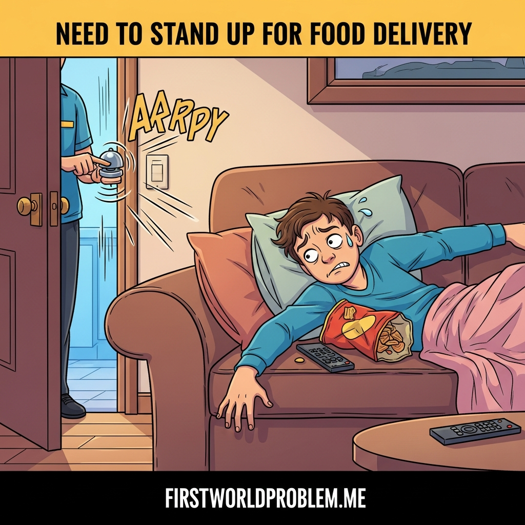 Need to stand up for food delivery