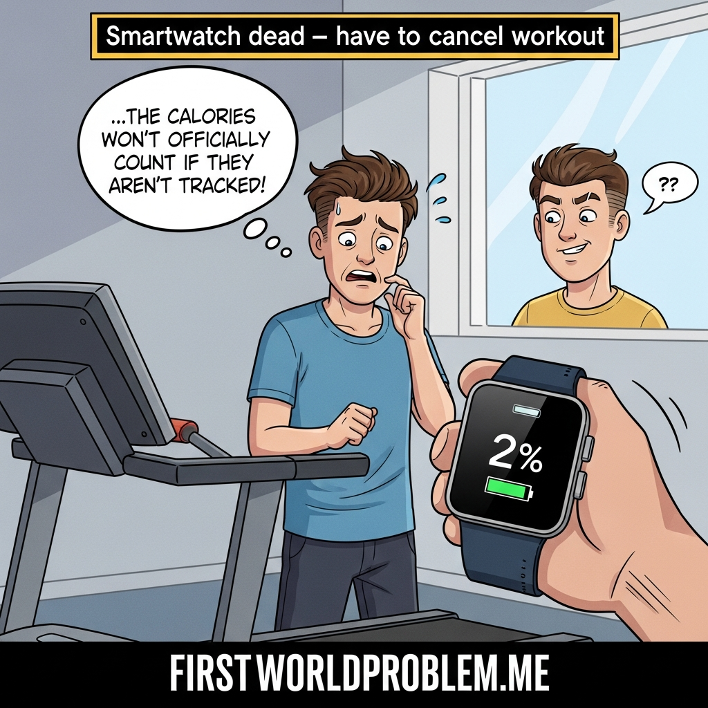 Smartwatch dead – have to cancel workout