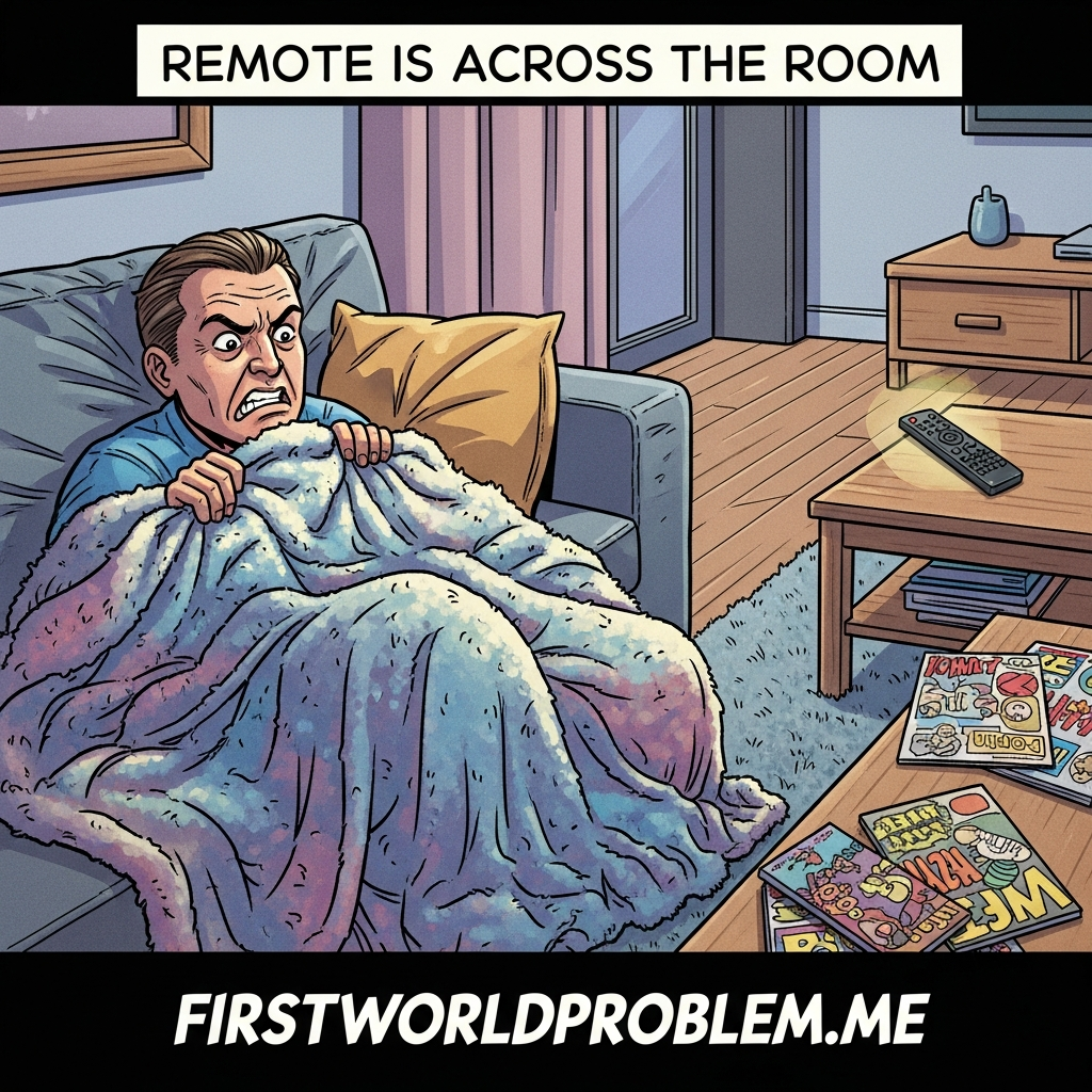 Remote is across the room